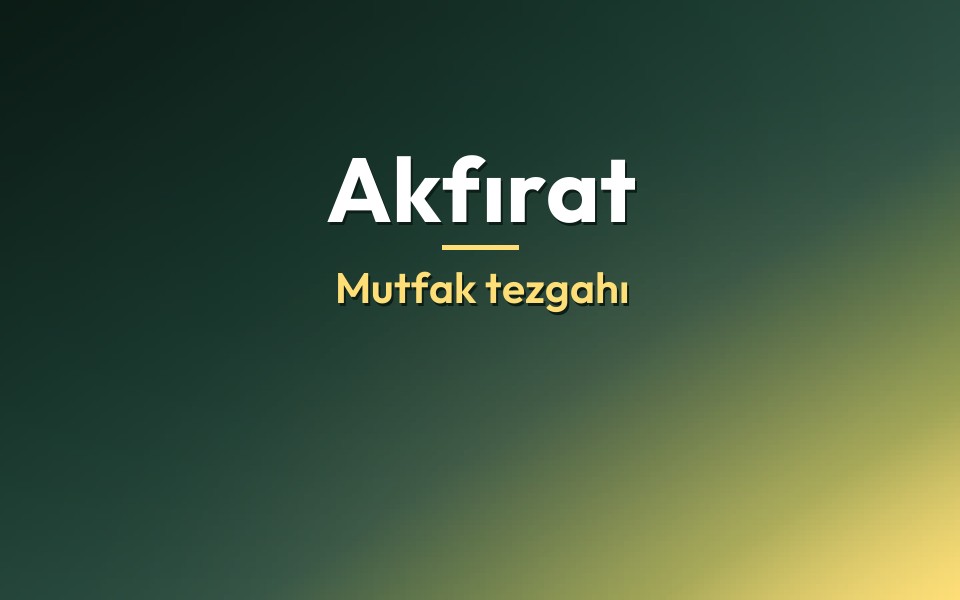 Akfırat Mutfak tezgahı